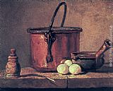 Still Life with Copper Cauldron and Eggs by Jean Baptiste Simeon Chardin